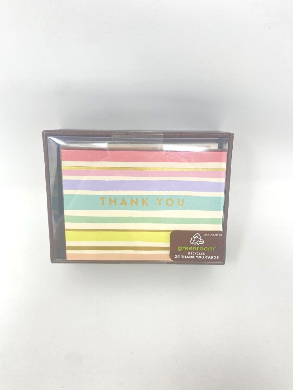Target Greenroom Pastel Rainbow Stripe Thank You Cards/Envelopes Stationery
